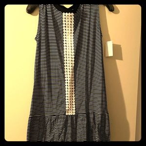Nicholas black & white stripe sleeveless size 6